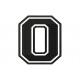 NUMBER ZERO "0" Embroidered Patch