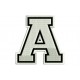 LETTER A Embroidered Patch ("COLLEGE" Font)