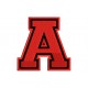 LETTER A Embroidered Patch ("COLLEGE" Font)