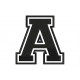 LETTER A Embroidered Patch ("COLLEGE" Font)