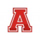 LETTER A Embroidered Patch ("COLLEGE" Font)