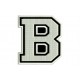 LETTER B Embroidered Patch ("COLLEGE" Font)