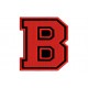 LETTER B Embroidered Patch ("COLLEGE" Font)