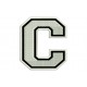 LETTER C Embroidered Patch ("COLLEGE" Font)