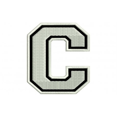 LETTER C Embroidered Patch ("COLLEGE" Font)