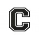LETTER C Embroidered Patch ("COLLEGE" Font)