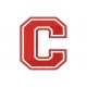 LETTER C Embroidered Patch ("COLLEGE" Font)
