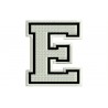 LETTER E Embroidered Patch ("COLLEGE" Font)