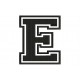 LETTER E Embroidered Patch ("COLLEGE" Font)