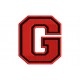 LETTER G Embroidered Patch ("COLLEGE" Font)