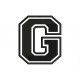 LETTER G Embroidered Patch ("COLLEGE" Font)
