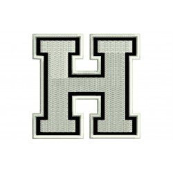 LETTER H Embroidered Patch