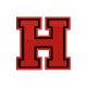 LETTER H Embroidered Patch ("COLLEGE" Font)