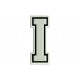 LETTER I Embroidered Patch ("COLLEGE" Font)