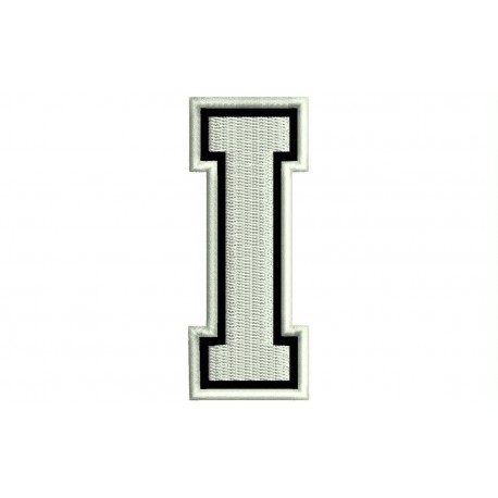 LETTER I Embroidered Patch ("COLLEGE" Font)