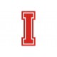 LETTER I Embroidered Patch ("COLLEGE" Font)