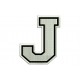 LETTER J Embroidered Patch ("COLLEGE" Font)