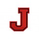 LETTER J Embroidered Patch ("COLLEGE" Font)