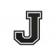 LETTER J Embroidered Patch ("COLLEGE" Font)