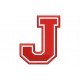 LETTER J Embroidered Patch ("COLLEGE" Font)