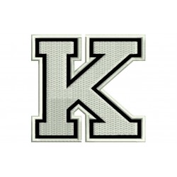 LETTER K Embroidered Patch
