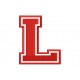 LETTER L Embroidered Patch ("COLLEGE" Font)