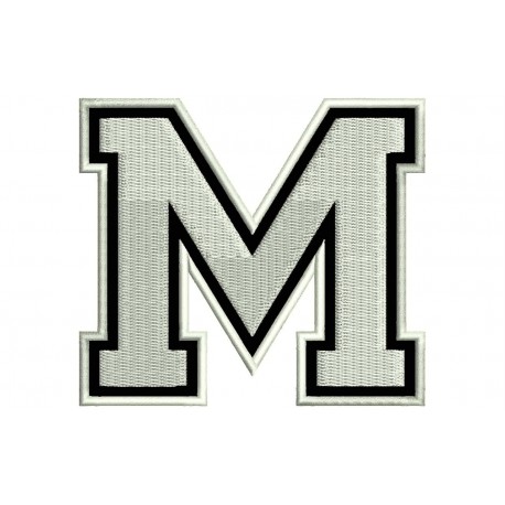 LETTER M Embroidered Patch