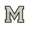 LETTER M Embroidered Patch ("COLLEGE" Font)