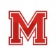 LETTER M Embroidered Patch ("COLLEGE" Font)