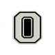 LETTER O Embroidered Patch ("COLLEGE" Font)