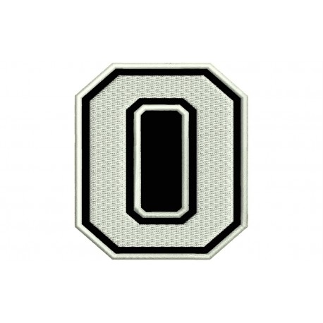 LETTER O Embroidered Patch ("COLLEGE" Font)