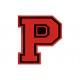 LETTER P Embroidered Patch ("COLLEGE" Font)