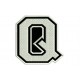 LETTER Q Embroidered Patch ("COLLEGE" Font)