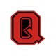 LETTER Q Embroidered Patch ("COLLEGE" Font)