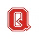 LETTER Q Embroidered Patch ("COLLEGE" Font)