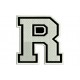LETTER R Embroidered Patch ("COLLEGE" Font)