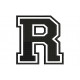 LETTER R Embroidered Patch ("COLLEGE" Font)