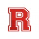 LETTER R Embroidered Patch ("COLLEGE" Font)