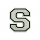 LETTER S Embroidered Patch ("COLLEGE" Font)