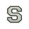 LETTER S Embroidered Patch ("COLLEGE" Font)