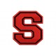 LETTER S Embroidered Patch ("COLLEGE" Font)