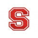 LETTER S Embroidered Patch ("COLLEGE" Font)