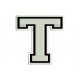 LETTER T Embroidered Patch ("COLLEGE" Font)