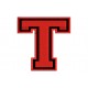 LETTER T Embroidered Patch ("COLLEGE" Font)