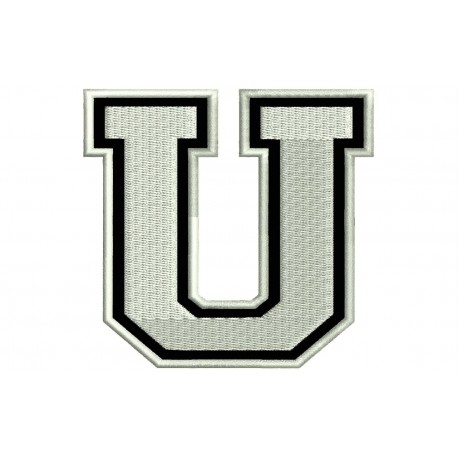 LETTER U Embroidered Patch ("COLLEGE" Font)