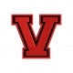 LETTER V Embroidered Patch ("COLLEGE" Font)