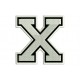 LETTER X Embroidered Patch ("COLLEGE" Font)