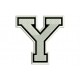 LETTER Y Embroidered Patch ("COLLEGE" Font)