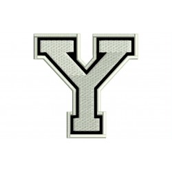 LETTER Y Embroidered Patch ("COLLEGE" Font)