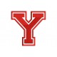 LETTER Y Embroidered Patch ("COLLEGE" Font)